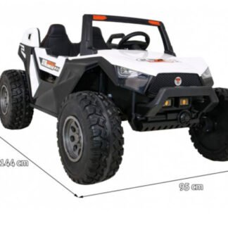 Buggy Beach 24V blanco, velocidad 15km/h, 2 plazas, RC 2.4ghz, 4x4, eva, INDA79-SX1928wt